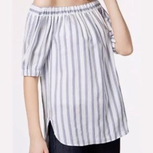 Michael Kors Striped Off-the-Shoulder Top